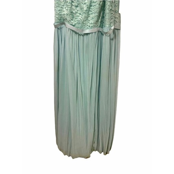 #3649 David's Bridal Womens Mint Green long dress Size 20 - Picture 7 of 7